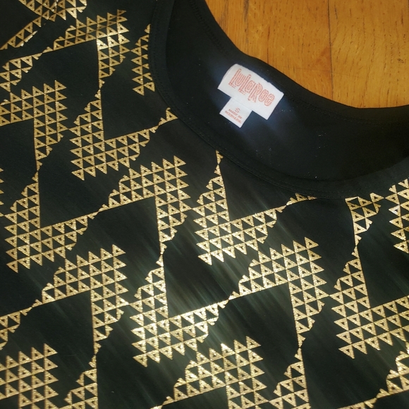 Lularoe Elegant Carly NWT (Small) Gold Metalic Black 0537 - Picture 2 of 5